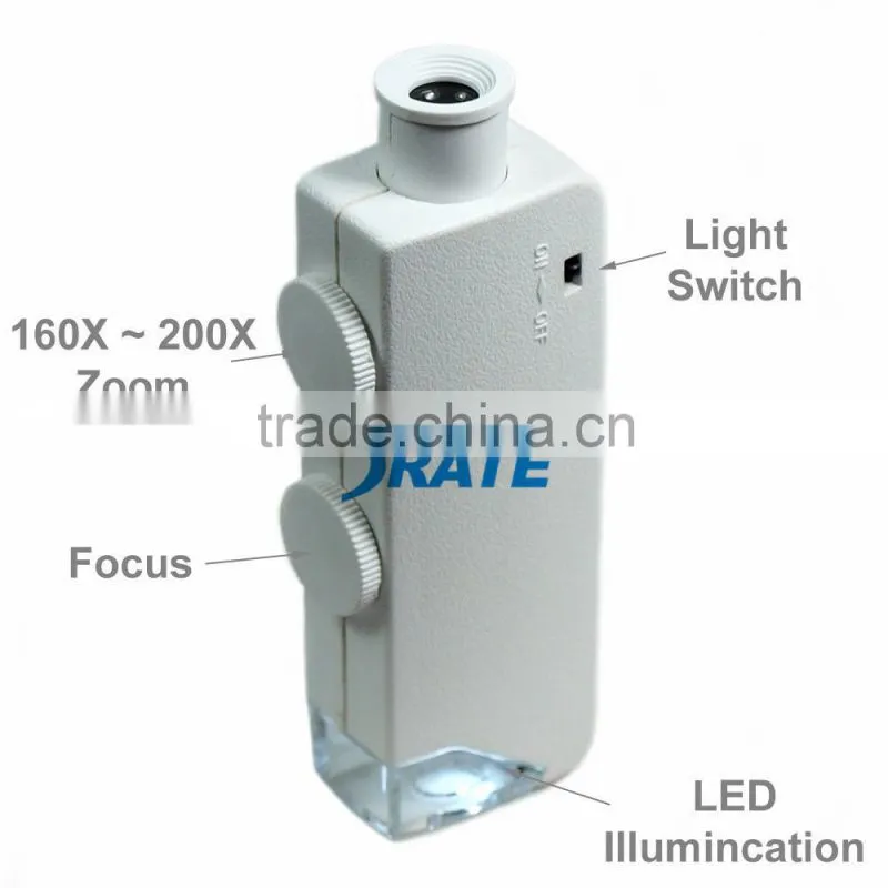 MG10081-1A 160X-200X Zoom LED Pocket Microscope