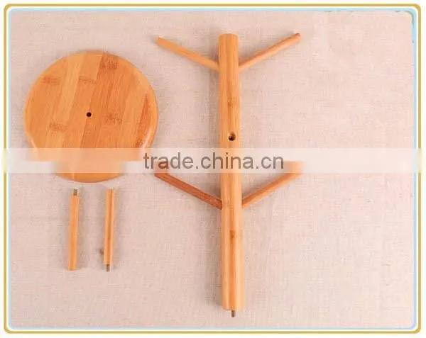 HJ-0003 Bamboo Kitchen Usage Display Hanging Rack for Hanging
