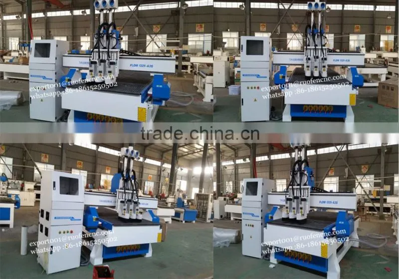 philicam China multi spindle cnc wood carving router for mdf door