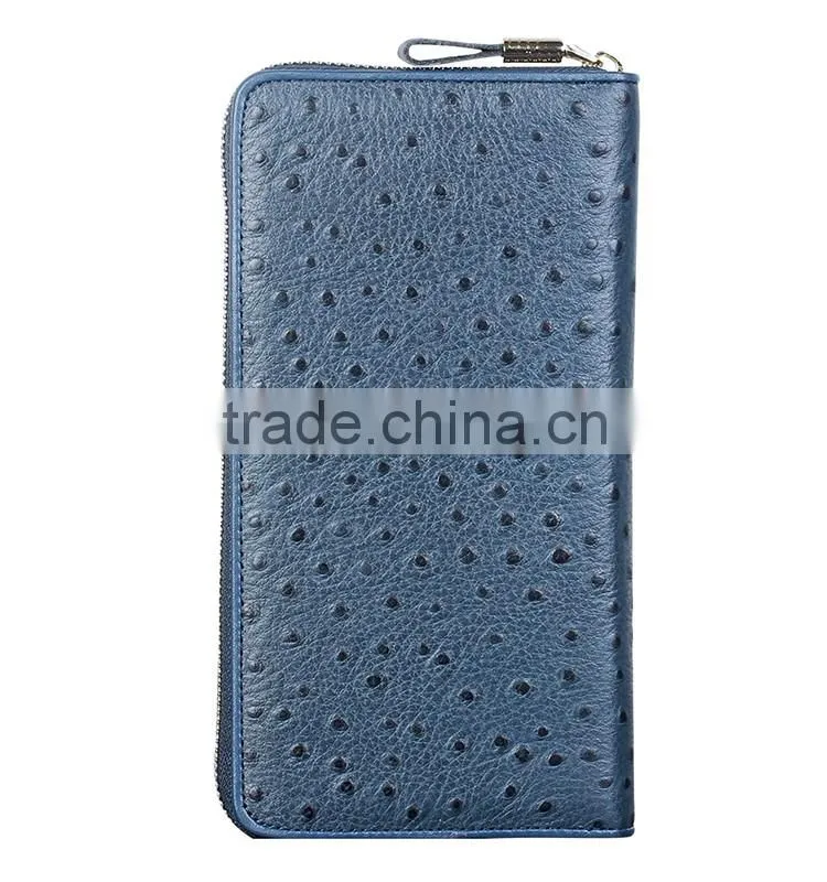QIALINO New Long Wallet Luxury Ostrich Leather branded women wallet handbag