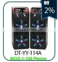 15 inch professional wireless microphone active portable trolley speaker