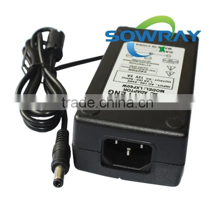 desktop 220V ac to dc 12V 5A 60w led light bar power adapter