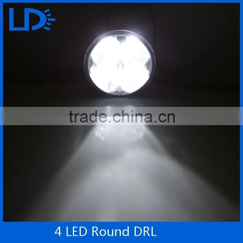 motercycle DRL LED truck backup light waterproof universal auto round reversing lamp