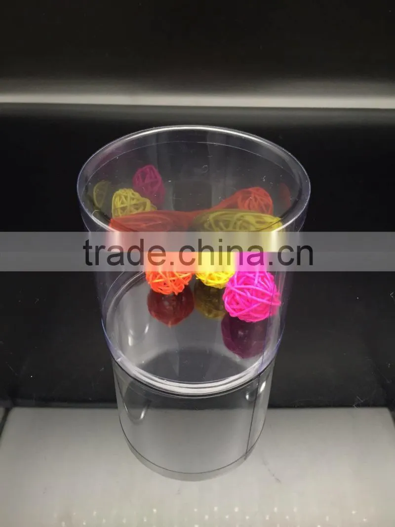 2016 salable clear plastic cylinder container for candy packaging