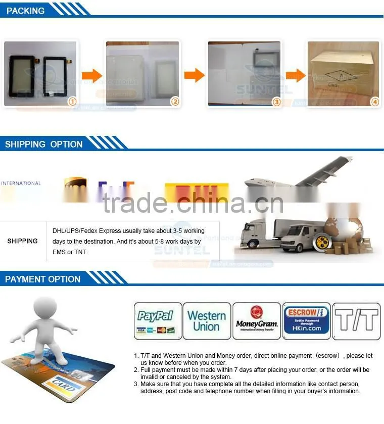 Wholesale mobile accessories touch screen digitizer for RS10F440-V1.0