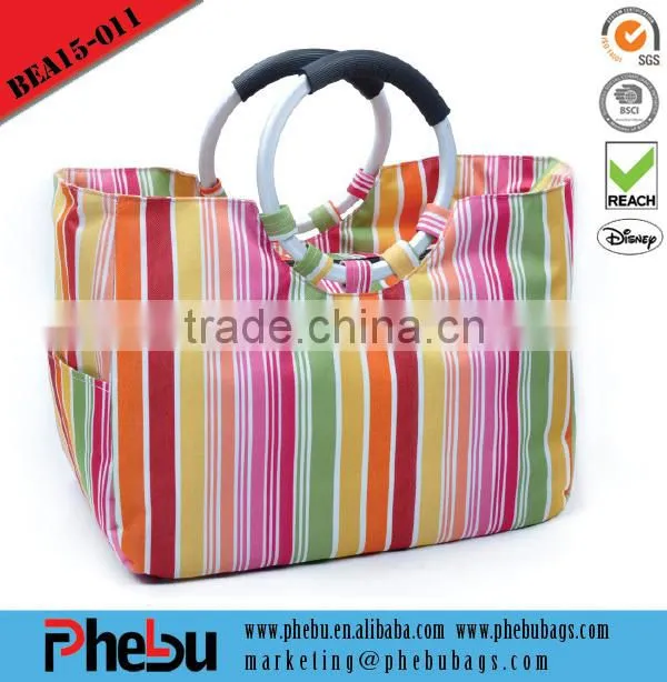canvas rope handle beach bag