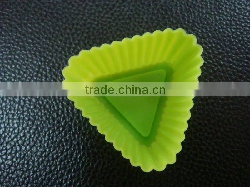 Food grade silicone triangle cupcake mould/muffin mold/ FDA LFGB proved bakeware