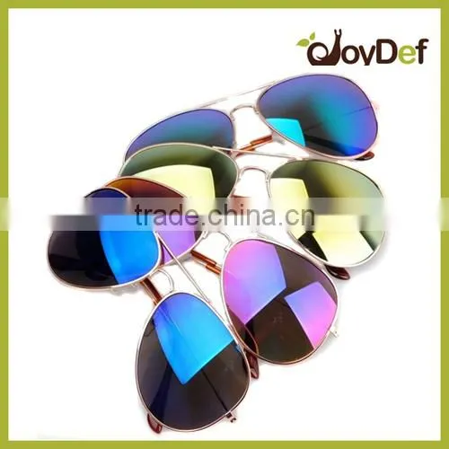 2016 New designer Fashion Revo Mirror Reflective Lens Metal Sunglasses brand custom sun glasses