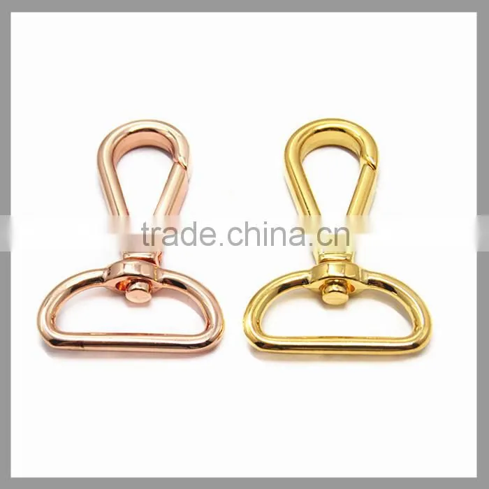 Shiny Rose Gold 25mm Swivel Snap Hook For Handbag