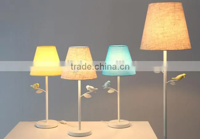 Metal And Fabric Material Fancy Unique Design With Birdie Floor /Standing Lamp Decorative Table Light