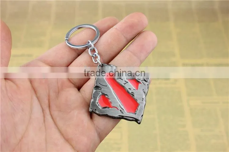 Popular dota PC game keychain alloy bright color metal keychain dota 2 keychain