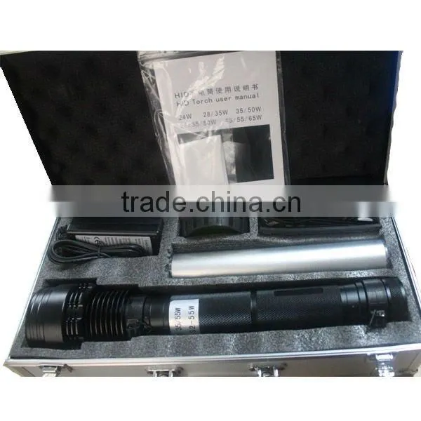 HID rechargeable flashlight 35W/28W 7800mAh