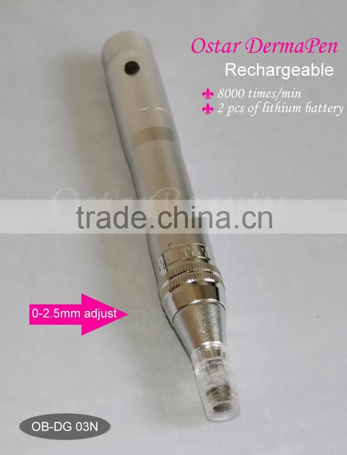 Rechargeable Vibrating Pen Skin Derma reach to 2.5 mm needle length DG 03N