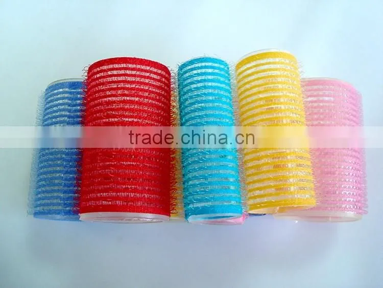 Wholesale plastic Soft Foam Sponge Velcro Hair Roller for salon