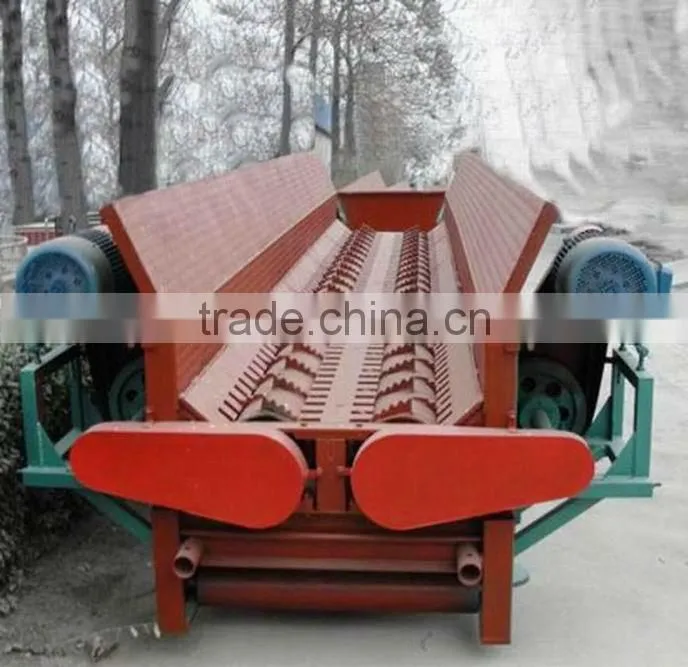 Timber barker machine in the forest