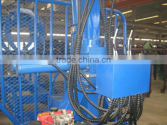 Forestry machine good quality Timber Trailer with Crane