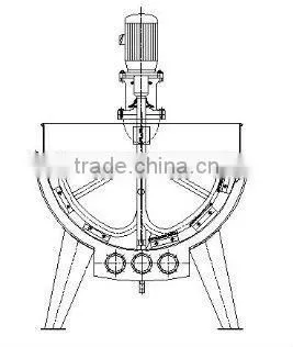 electric heating jacketed cooking kettle 200L jacketed cooking pan