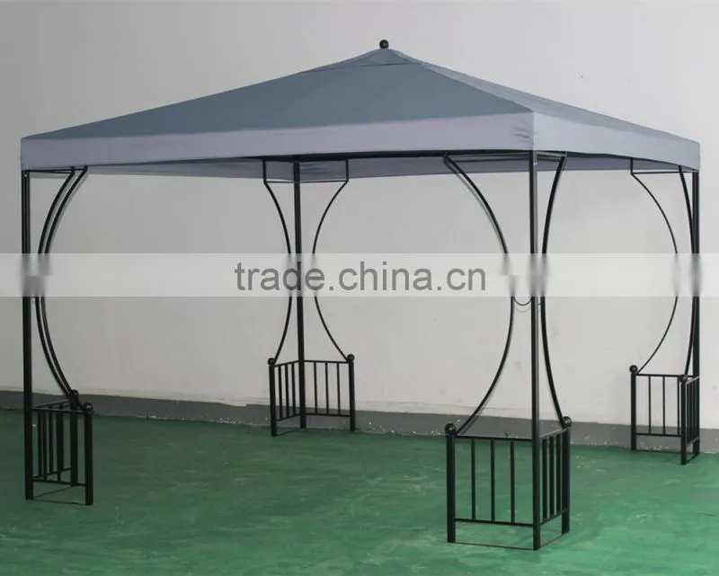 3x3m polyester ornamental garden iron gazebo