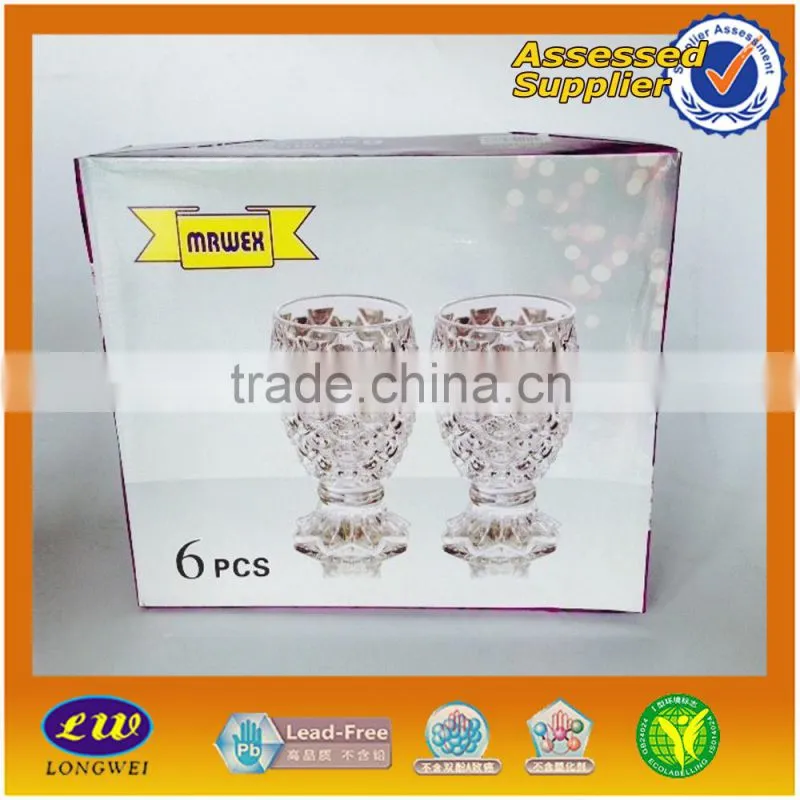 2015 new design fish shape cup glass/pineapple shape glass cup