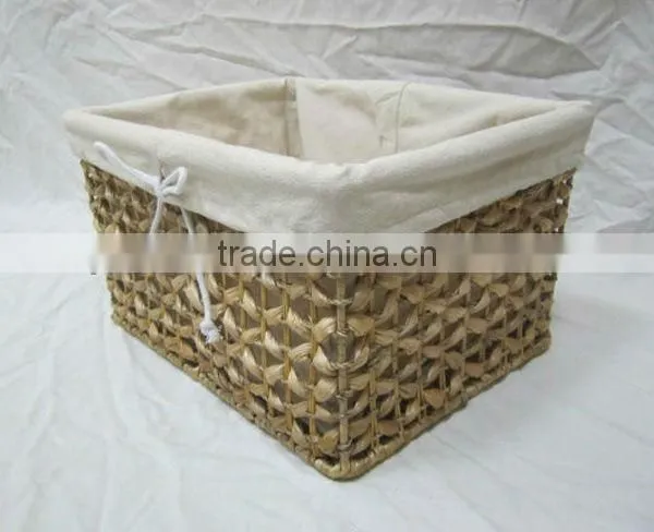 Cheap water hyacinth washable laundry hamper