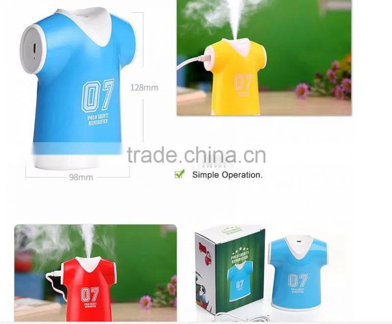 Fahionable Portable Polo shirts shaped Ultrasonic Humidifier with USB Port