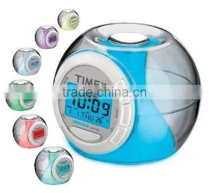 LCD clock with backlight / Temperature detection clock/music alarm clock