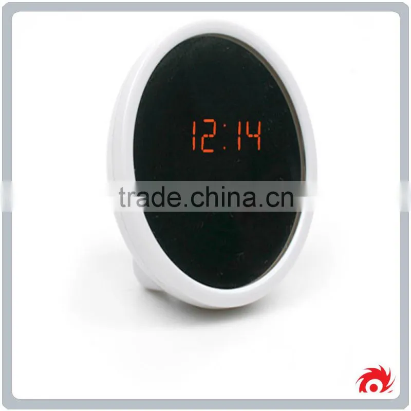Creative Digital Electrical Gift Beautiful Ladys Small LED Desk Table Make Up Mirror Alarm Clock