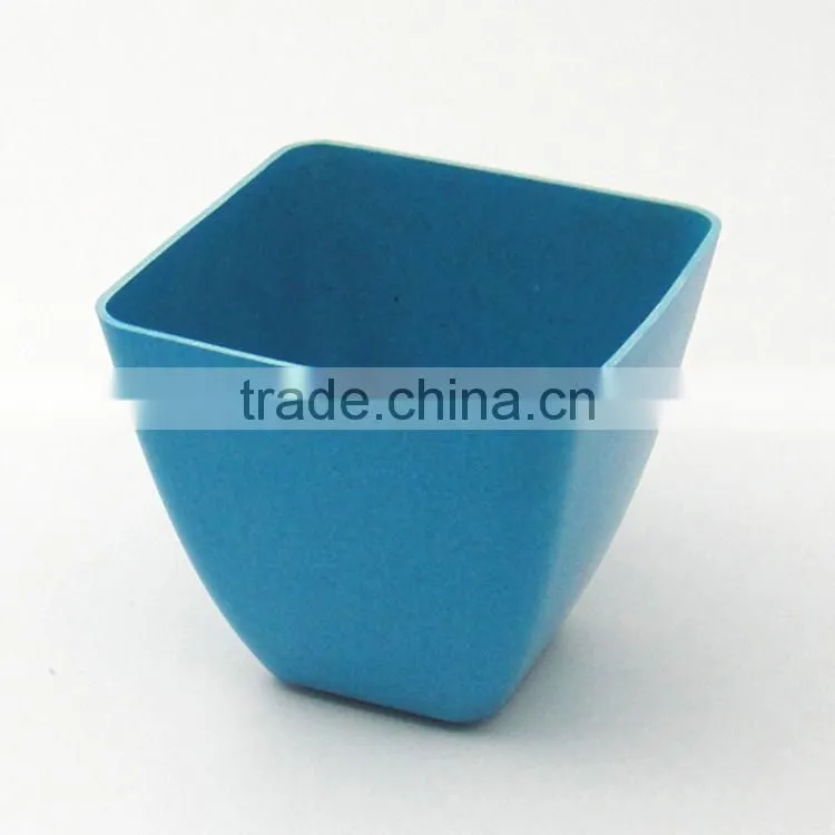 BAMBOO FIBER SQUARE GARDEN POT/COLORFUL SQUARE PLANT POT
