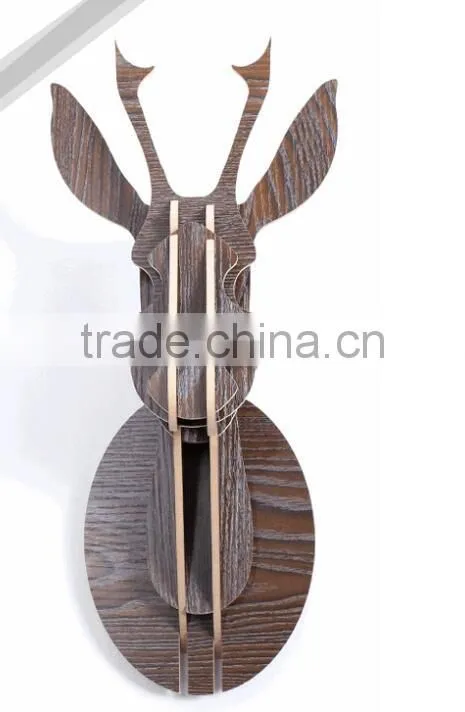 Cute modern style DIY small deer head christmas animal wall hanging decorations expand furniture