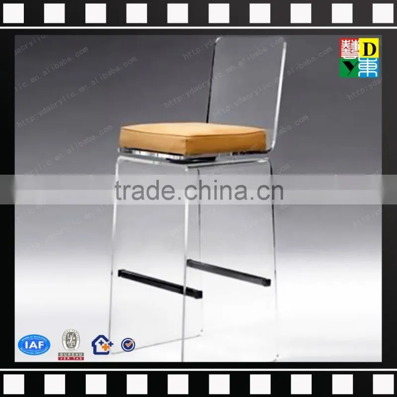 Elegant lucite bar stool, acrylic bar stool high chair from shenzhen yidong