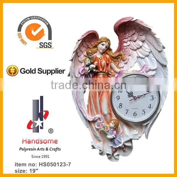 18 Inch Hot Sales Resin Clock 3d Last Supper Carving Wall Art Hanging Decoration