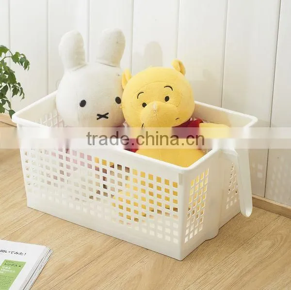 Bathroom With Handle Plastic Storage Basket