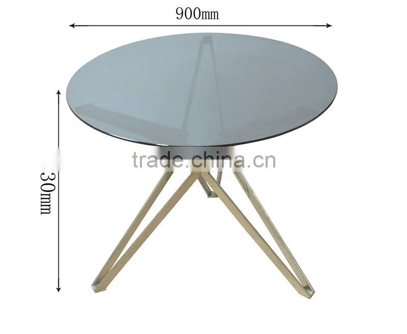 Modern style living room stainless steel coffee table