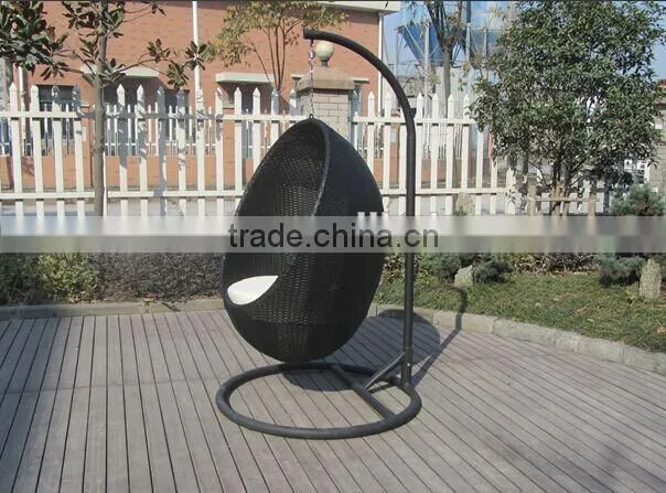 Patio Rattan Hanging Egg Chair & Stand