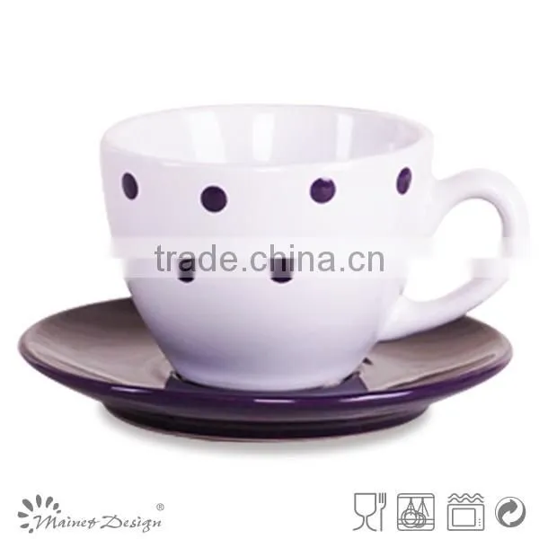 color glaze stoneware ceramic cheap cup and saucers