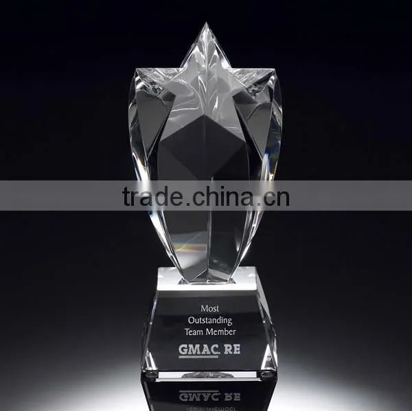 Jingyage wholesale star-shaped crystal plaque award stylish star jewel crystal award stars trophy awards