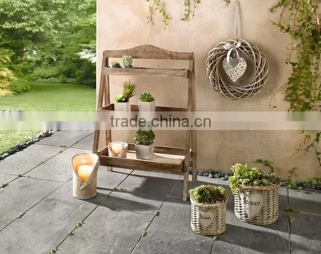 3 Shelves Foldable Wooden Plant Stand