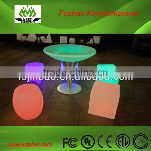 multi-color changing plastic waterproof led glowing table furniture