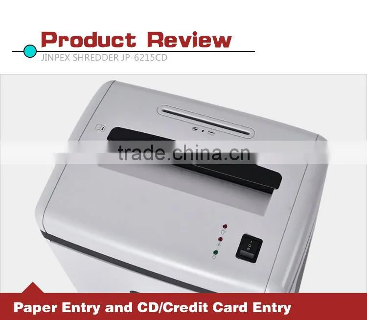 Best Office use 15sheets Cross cut heavy duty paper shredder JP-6215CD