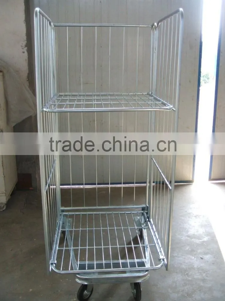 Two Sides Customized Galvanized Steel Metal Roll Container