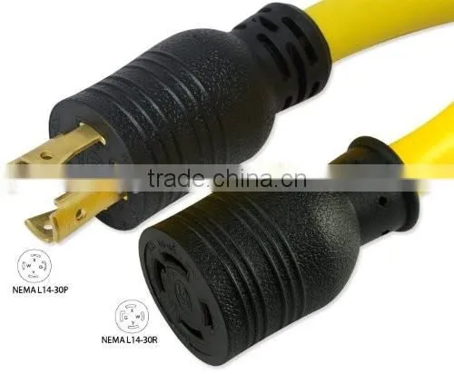S10346 Nema L14-30 Generator Power Cord 4 Wire 10 Gauge 125/250v 30 Amp 20 Feet