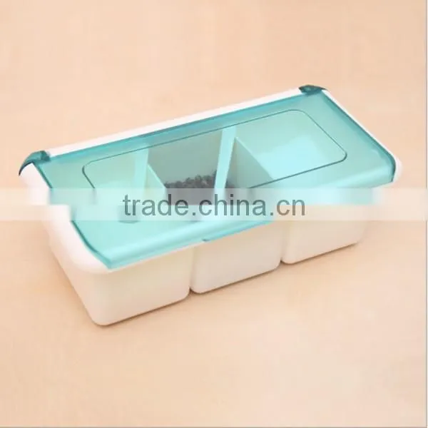 OEM Food-Grade Plastic Home Kitchen 4 samll Box With Tight Lids Seasoning Condiment Plastic Box Supplier In ShenZhen