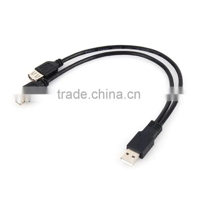 2016 new USB 2.0 Male to 2 Dual USB Female Jack Y Splitter Hub Adapter Cable