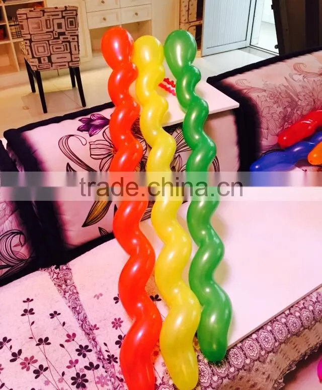 Factory Direct Selling Inflatable Natural Latex Twist Balloon Magic Rocket Balloon Long Shape Party Balloon