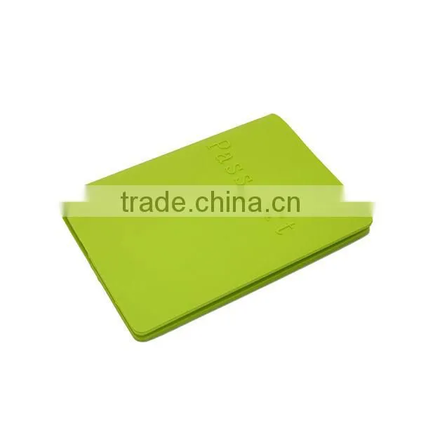 Colorful silicone passport cover for promotional gift