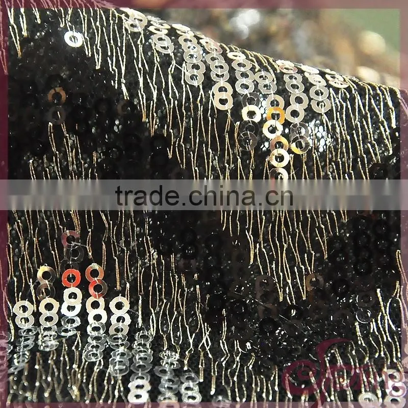 New arrival V-shape design wholesale cheap sequin lace fabric for party dress