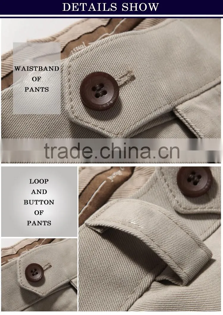 2015 latest design mens casual pants cotton twill trousers
