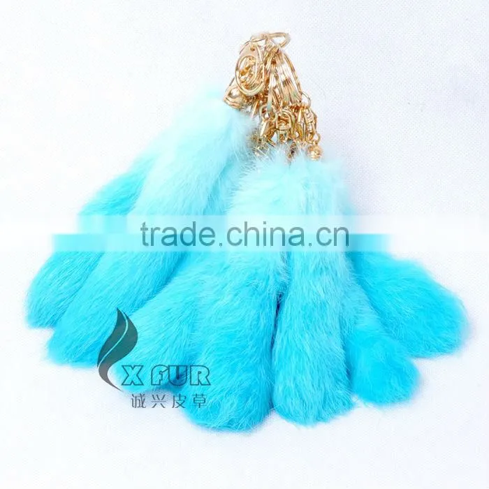 CX-R-39C Cheap Promotional Fancy Rabbit Fur Key Chains