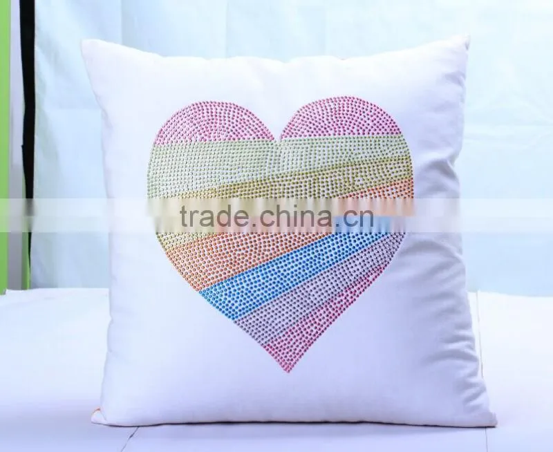 Wholesale Rhinestone Design Iron On Throw Pillow