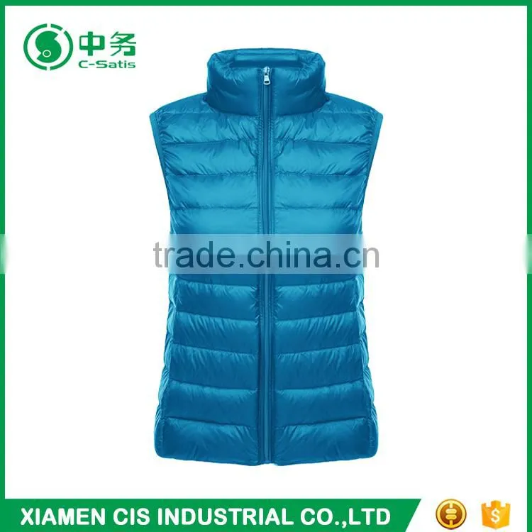 New Look Korean Style Winter Lightweight Slim Fit Lady Duck Down Vest for Sale